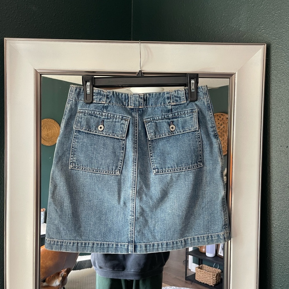 vintage y2k denim cargo skirt size 2 - Picture 2 of 5
